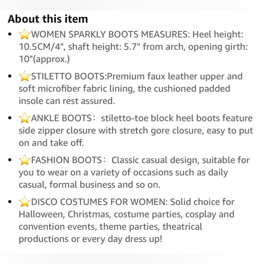 Women’s Sequins Stiletto Pointed Ankle Boots New in Box US 8 - Picture 12 of 14